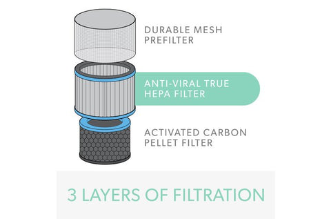 DuPont Allergy & Flu Anti-Viral HEPA Filter Set for Z-2000 Air Purifier